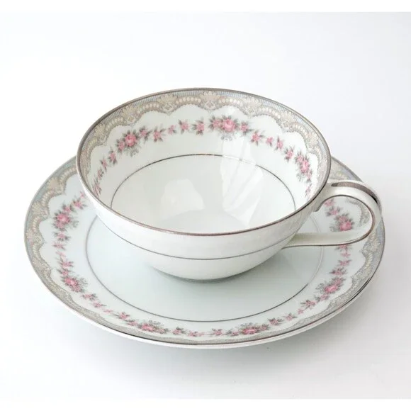 Vtg Noritake China Glenwood Dinnerware 7 Piece Place Setting for one #5770 Japan - Picture 16 of 16